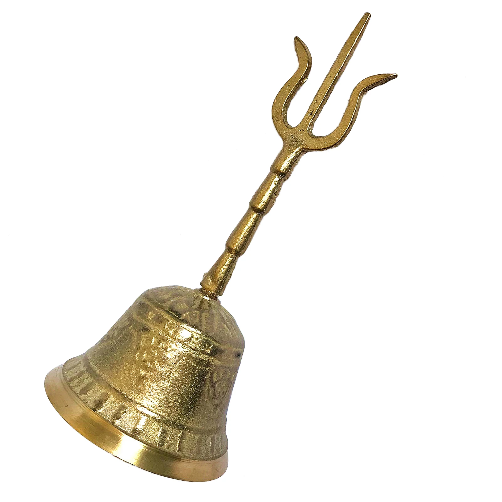 

Chinese Style Hand Bell Solid Brass Home Decor School Portable For Adults Craft Taoism Supplies Musical Instrument Practical