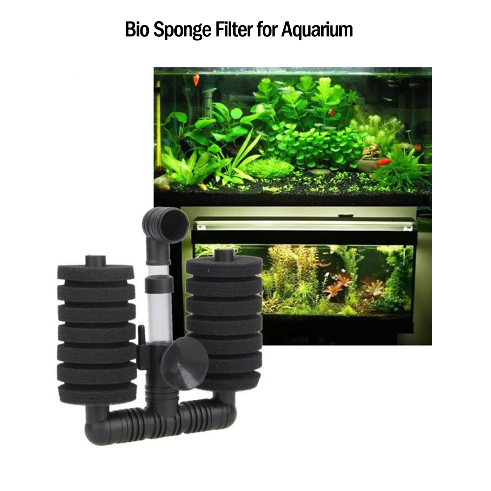 

10PCS Wholesale Bio Sponge Filter for Aquarium Fish Tank Shrimp Pond Air Pump Biochemical Filtration Foam aquarium accessories