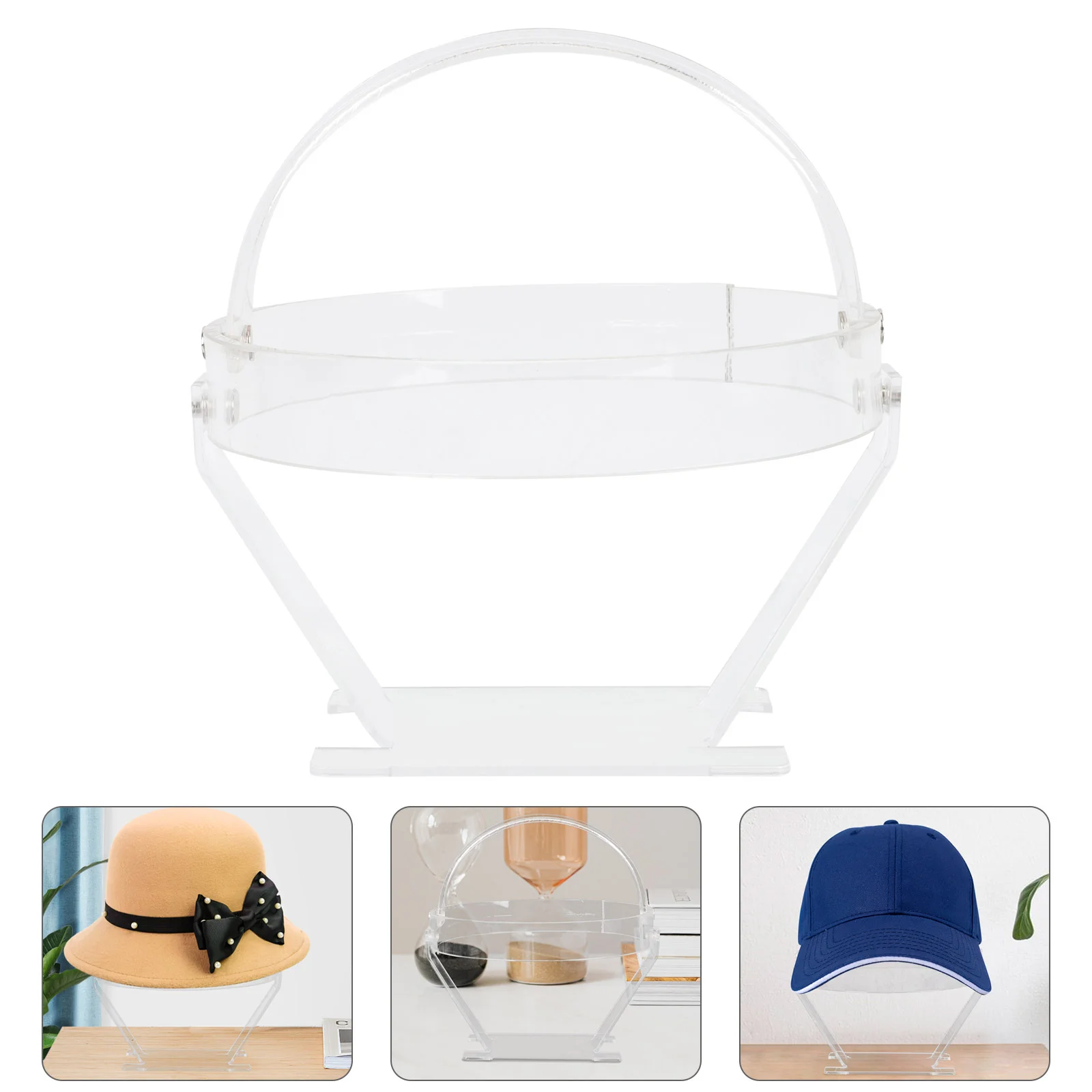

Hat Stand Display Holder Rack Stands Cap Multiple Tabletop Head Metal Baseball Storage Fedora Acrylic Showing Dome Shape