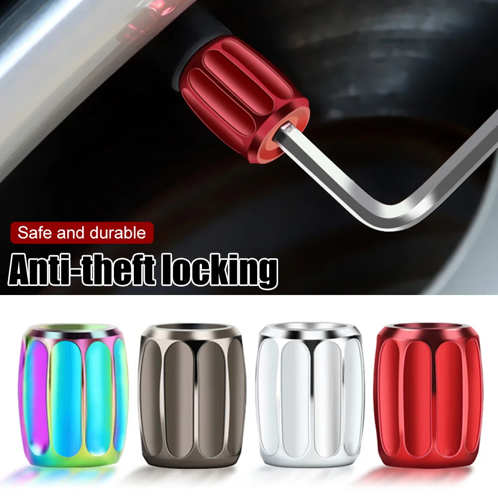 

4PCS Wheel Caps Car Tire Stem Valve Cap Anti-Theft Caps on Wheels Automobile Tires Nipple Cap Cover Tyre Parts Auto Accessories