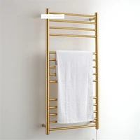 9006 bathroom 304 stainless steel gold heated towel warmer waterproof grade ip56 electric heating towel rail rack 162w 110v220v