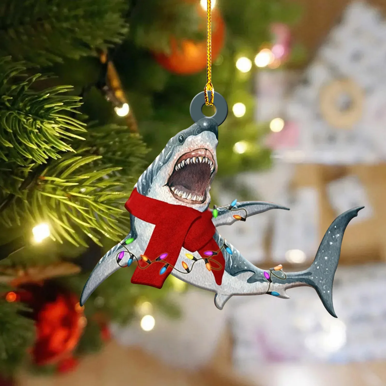 Игривое оформление деревянные акулы подвеска для создания атмосферы