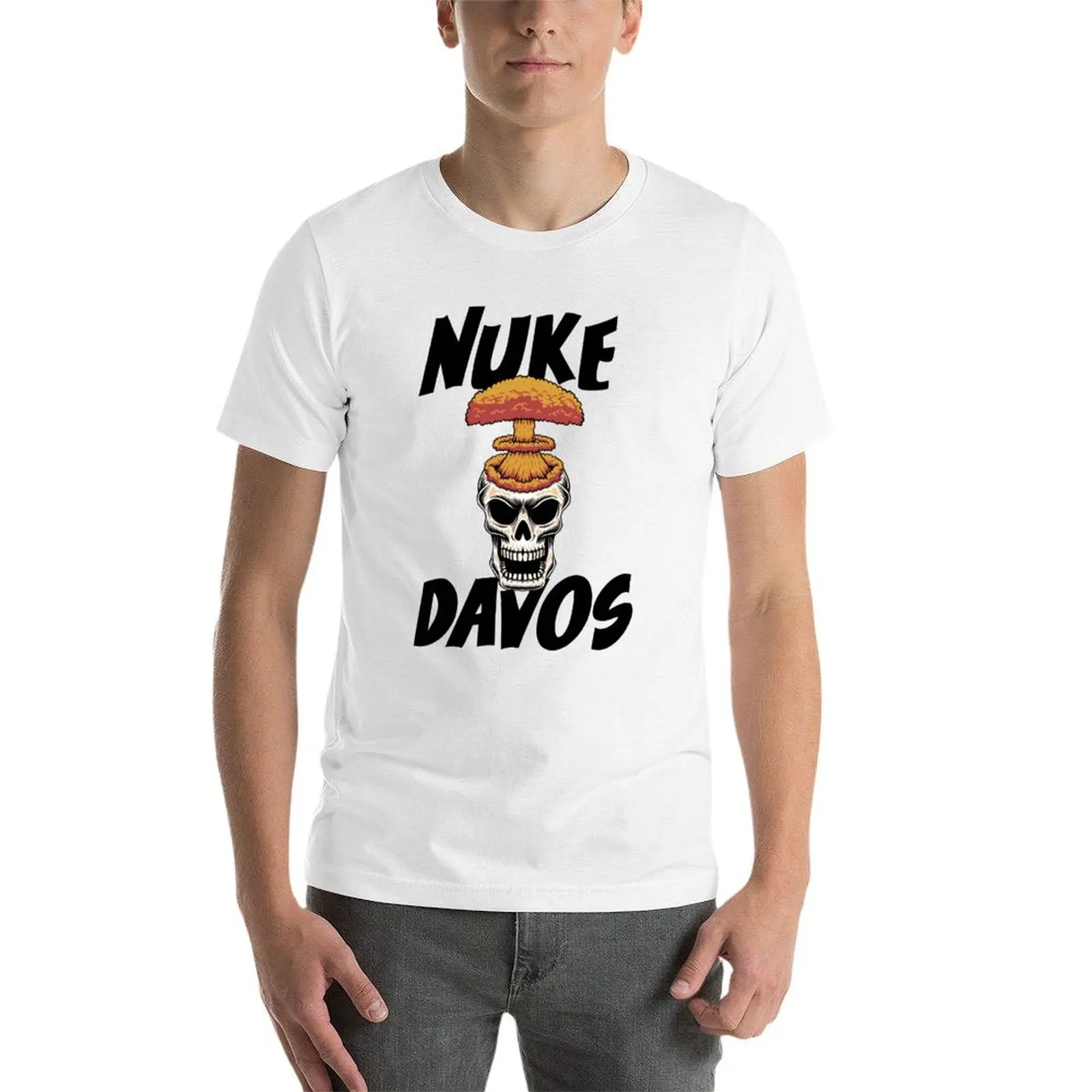 Фото Футболка Nuke Davos, мужская футболка, футболка с рисунком, футболки с индивидуальным принтом для мужчин, хлопковая футболка №4