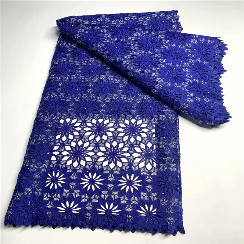 

5 ярдов, горячая Распродажа, французское кружево со стразами, африканский гипюр, тюль, шнур, Кружевная Сетка, вышитая ткань для свадебной вечеринки ZQ080104