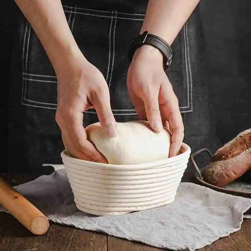 

Round /Oval Natural Rattan Fermentation Basket Bread Dough Wicker Rattan Mass Proofing Proving Baskets Kitchen Tools