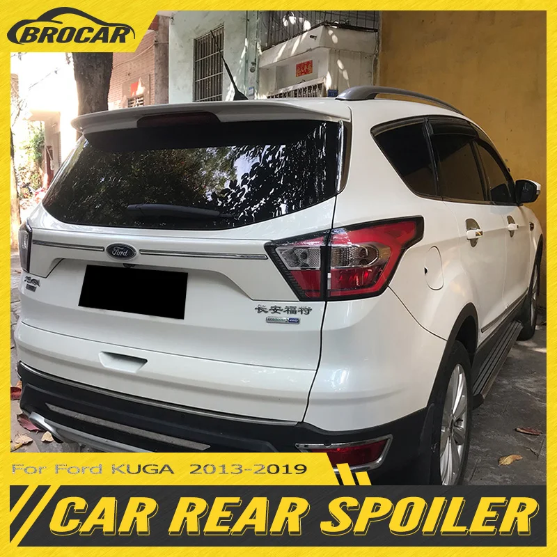 

Для Ford автомобильное KUGA спойлер 2013-2019 KUGA ABS материал оригинальный стиль заднее крыло автомобиля модифицированный глянцевый черный заднее крыло