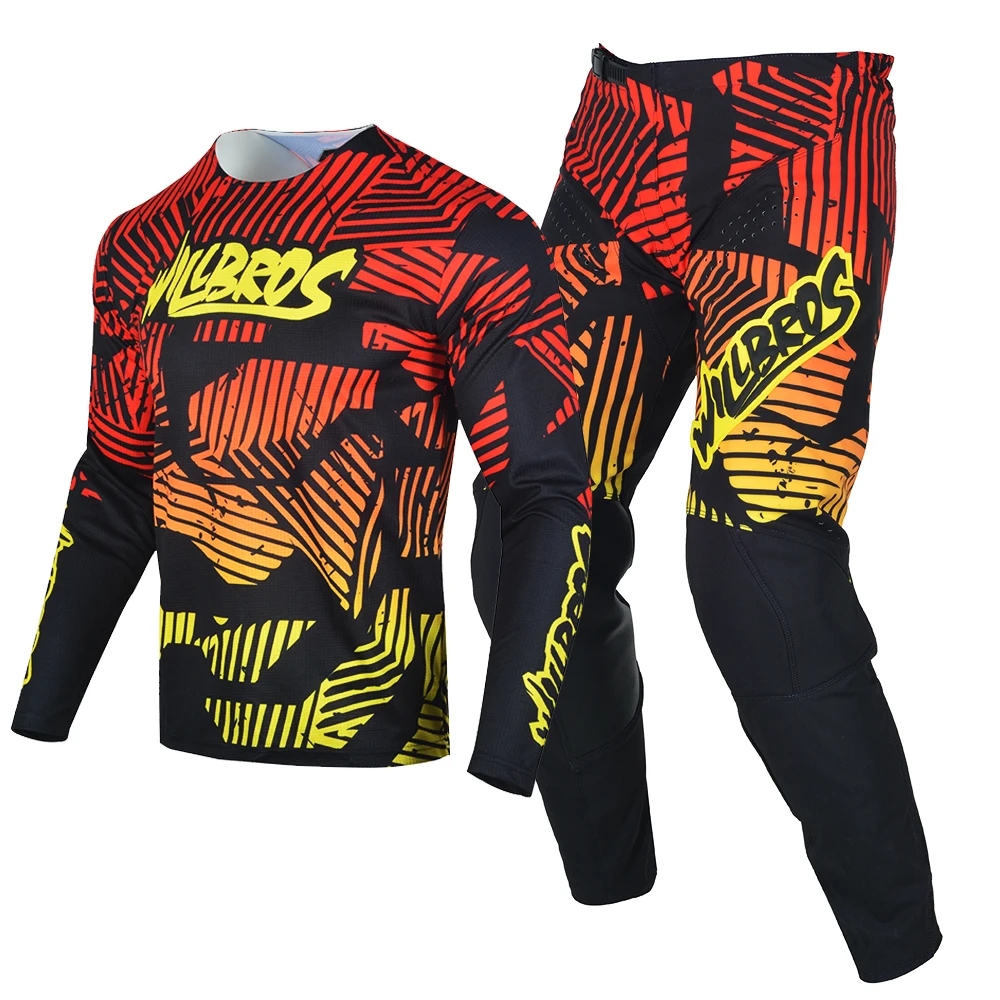 

Willbros Motocross Jersey Pant Combo Mens Enduro MX Gear Set BMX MTB Pantalones Mountain Bike Riding Off-road Dirt Bike Adult