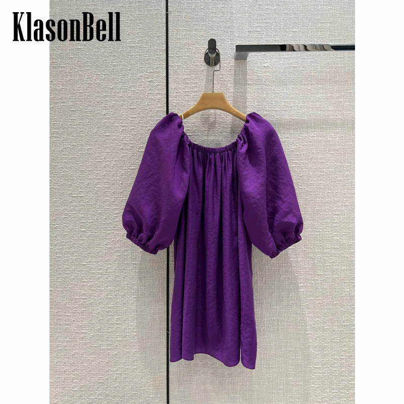 

6.7 KlasonBell Temperament Sexy Off Shoulder Square Collar Puff Sleeve Loose Blouse Women
