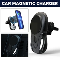 15w magnetic wireless chargers car magnet mount phone with holder vent air charger stand atmosphere station charging lamp f q4i5