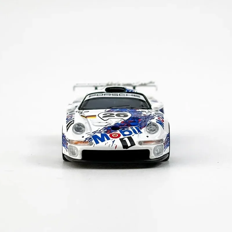 TAKARA TOMY 1/64 Porsche 911 GT1 1996 металлическая модель автомобиля