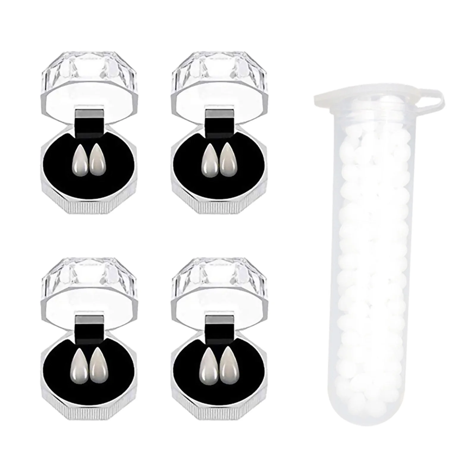 

Клыки вампира на Хэллоуин, 4 размера, под заказ, искусственные зубы, ролевые протезы, одежда для выпускного вечера, реквизит для макияжа, косп...