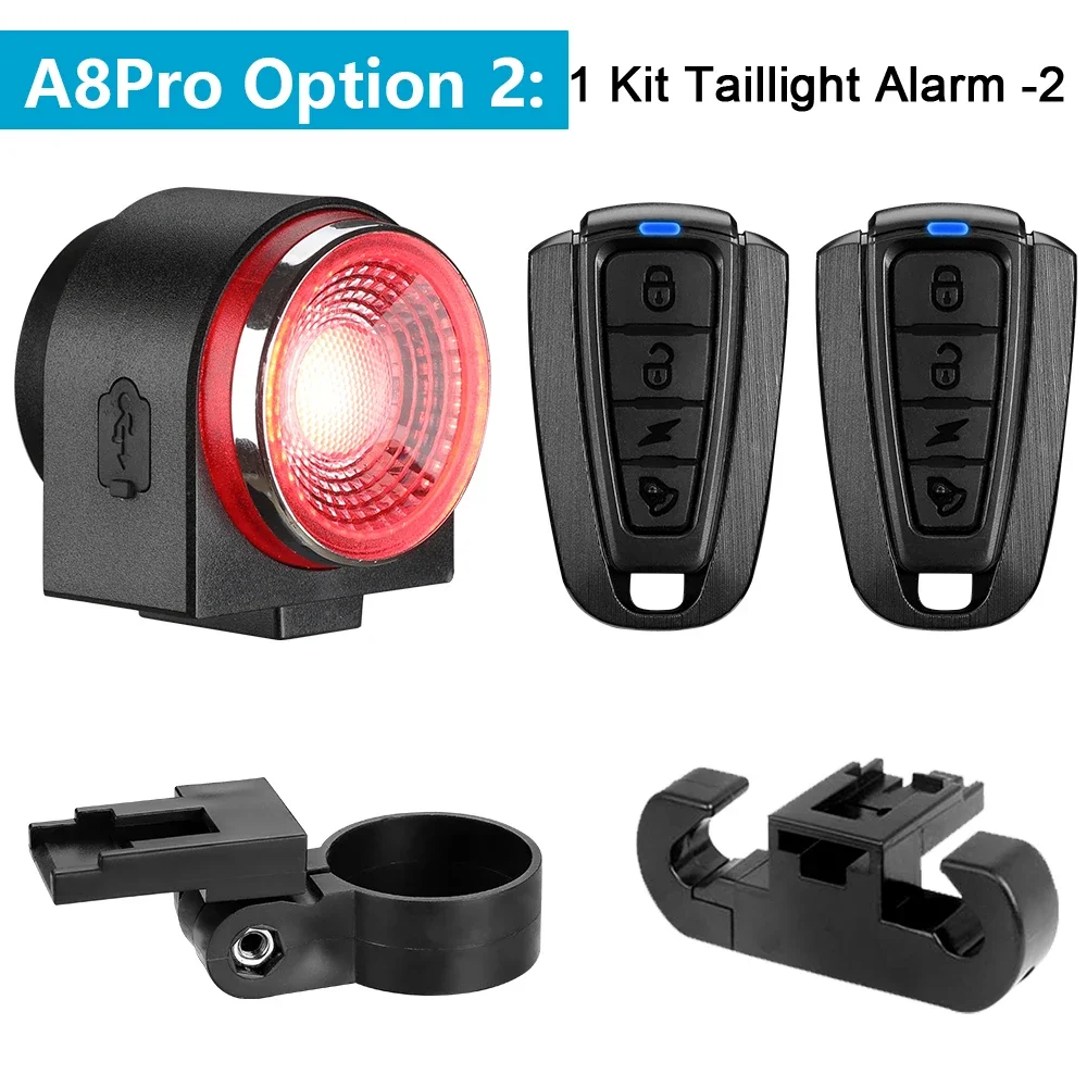Elecpow A8Pro велосипедная сигнализация, задний фонарь, датчик тормоза, беспроводной пульт дистанционного управления, зарядка через USB, охранная сигнализация, задний фонарь для велосипеда, звуковой сигнал