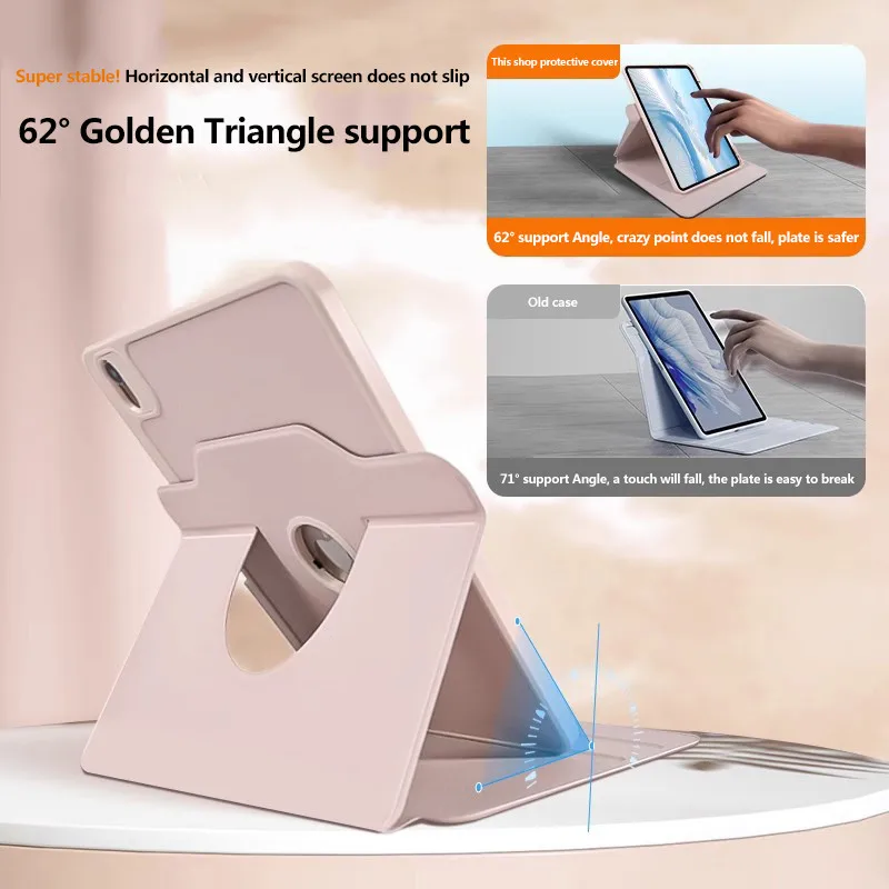 Кожаный чехол для Huawei MatePad Pro 12.2 2024 12 X Air SE 11 5 S 10 4 PaperMatte Rotation Acrylic Stand Cover