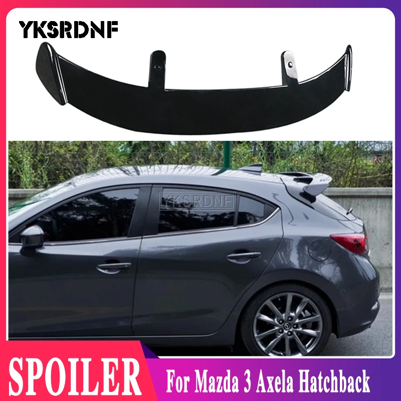 YKSRDNF-alerón trasero Exterior ABS, decoración de maletero, estilismo de coche para Mazda 3 Axela Hatchback 2014, 2015, 2016, 2017