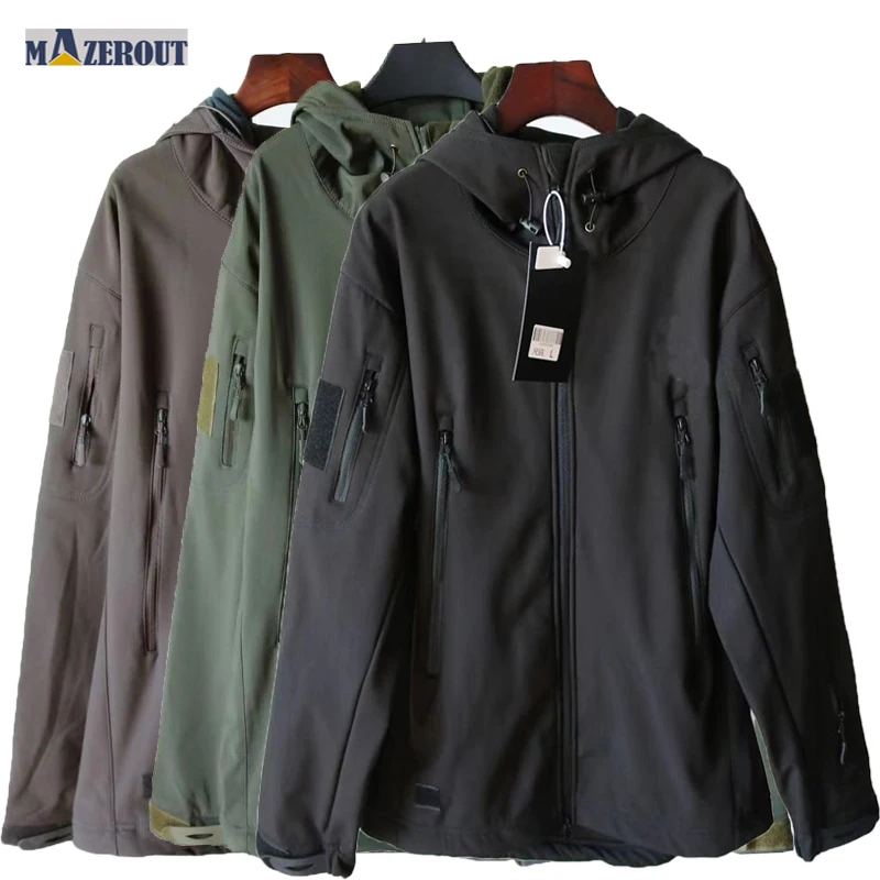 

2022 Мужская Военная Тактическая водонепроницаемая куртка с капюшоном для походов рыбы охоты туризма кемпинга армейские куртки спортивные б...