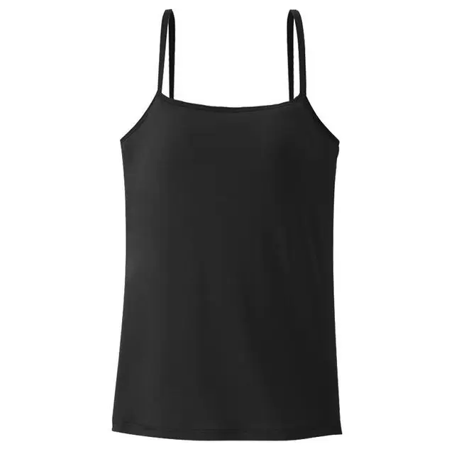 Women Simple Thin Wild Solid Color Camis Vest Women Tops Female 2021 Summer Sexy Strap Basic Tops Chiffon Sleeveless Camisole images - 6