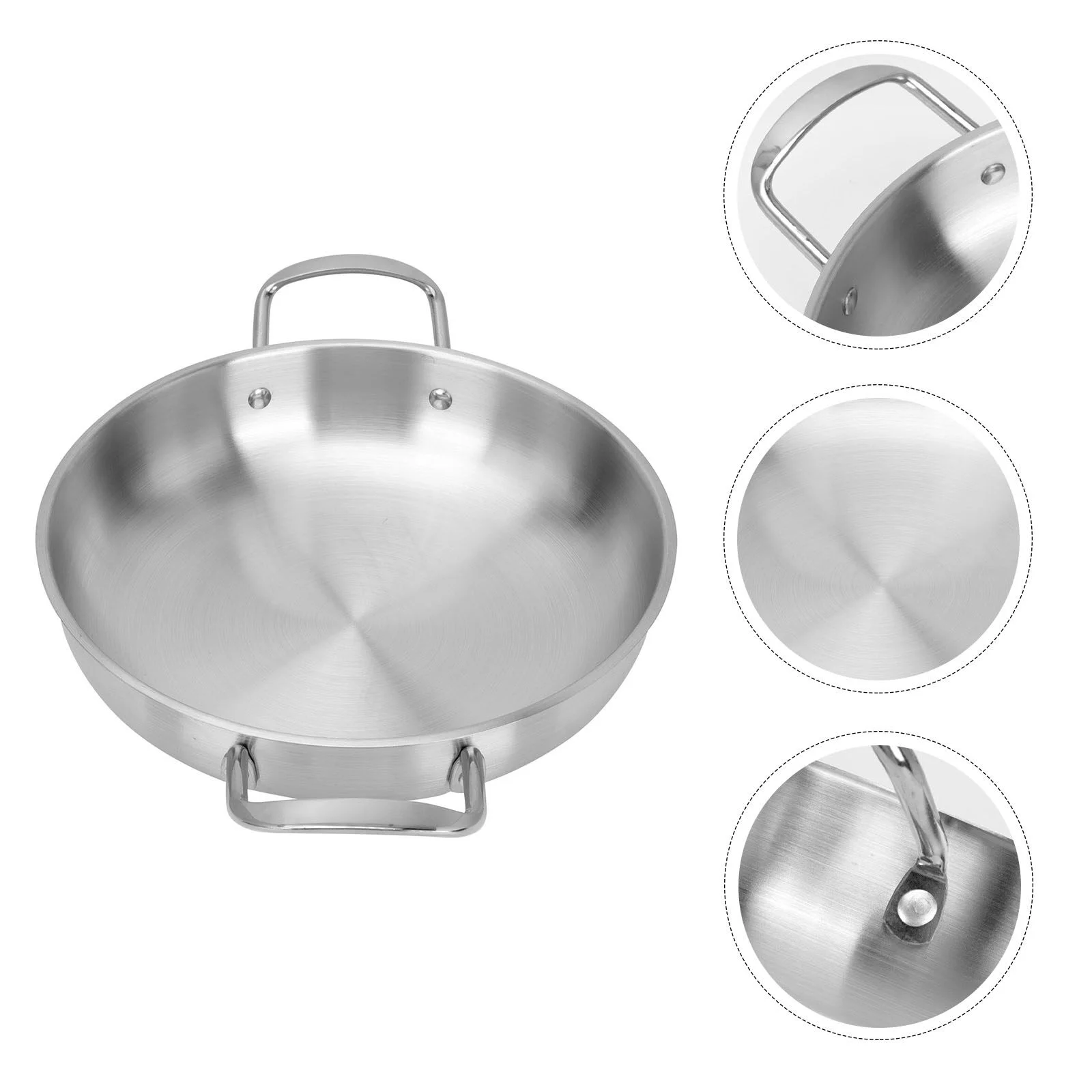 

Pot Stainless Cookware Small Home Thickened Soup Dining Accessory Cooking Utensils Steel Stock Double Ears Food Durable
