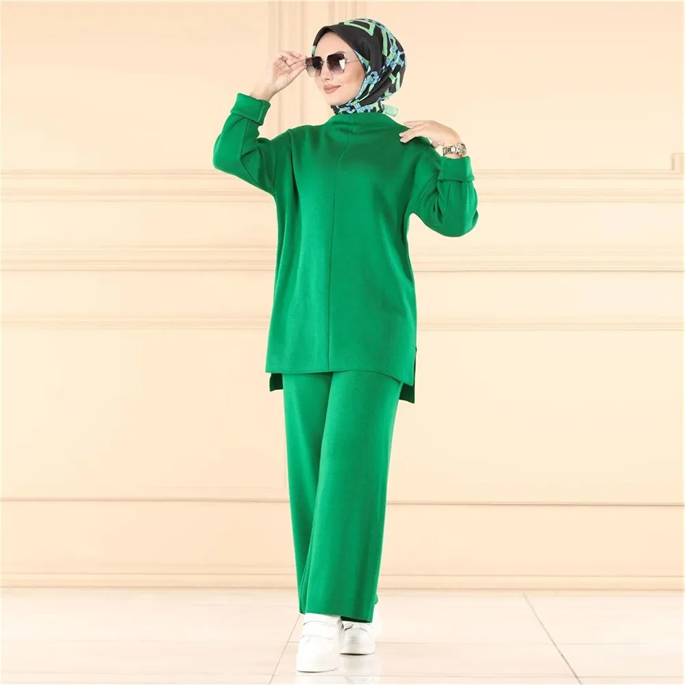 2 шт./комплект Женский трикотажный свитер и брюки