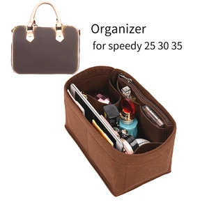 Imported Felt Purse Insert Organizer, Bag in Bag Tote & Handbag Inner Shaper, Makeup Storage For Speedy 25 30