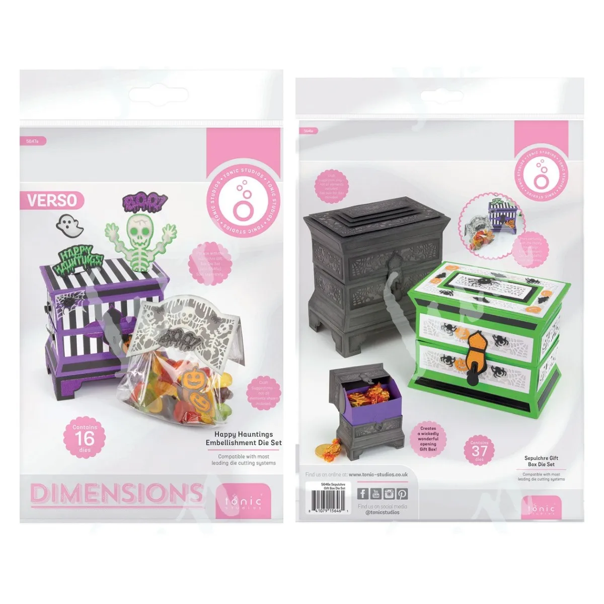 Набор для высечки из коллекции Хэллоуина Счастливое пребывание металлические