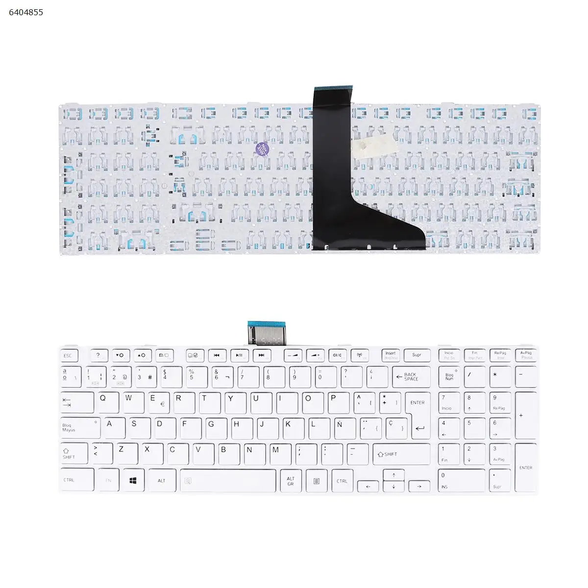 

SP Laptop Keyboard for TOSHIBA L850 L850D L855 L855D L870 L870D L875 L875D S850 S850D S855 S855D S870 S870D WHITE FRAME WHITE