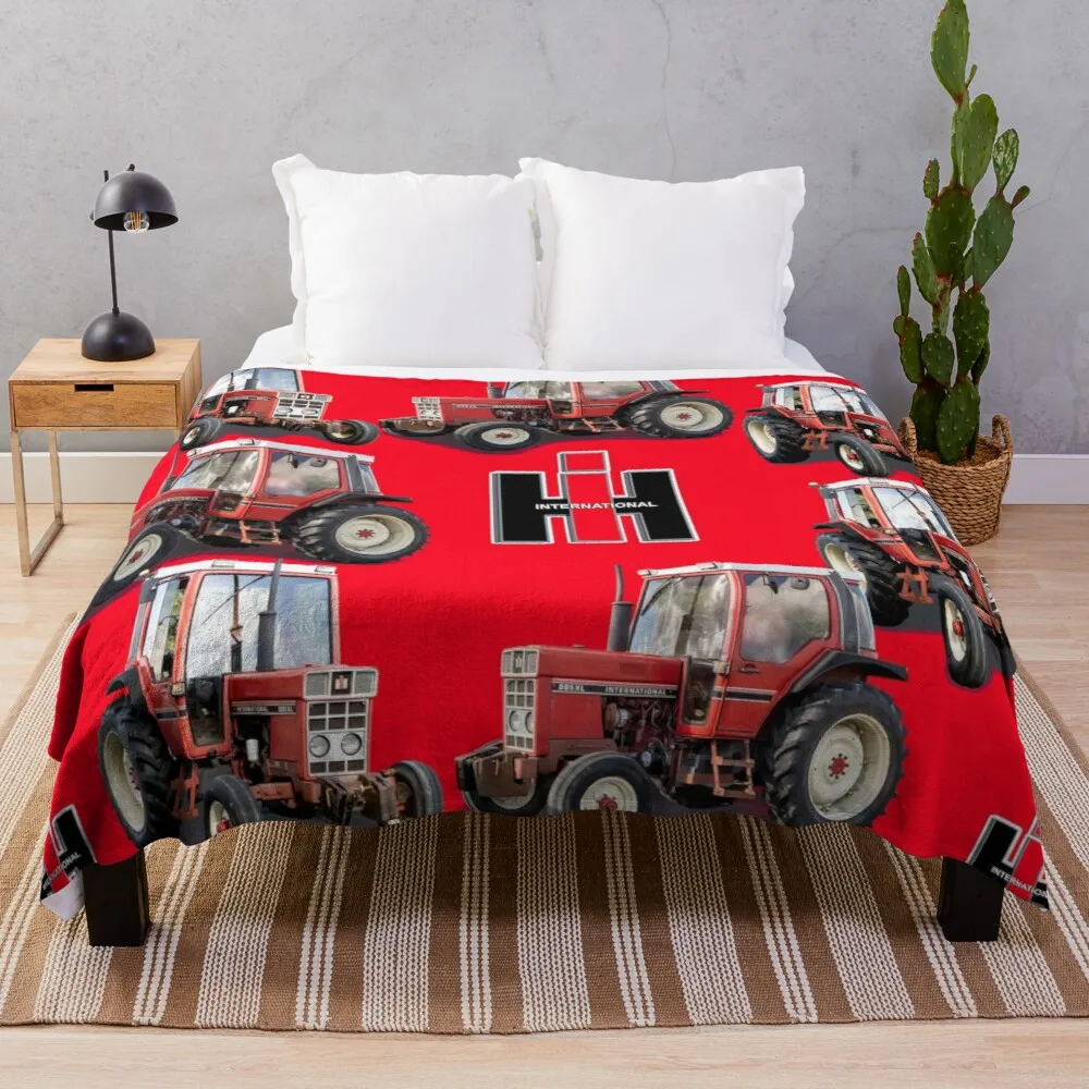 

Красное тракторное одеяло, мягкое одеяло для кровати