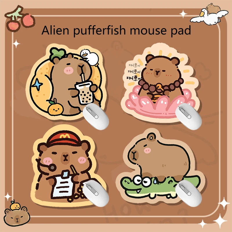 Милый мультяшный коврик для мыши капибара коврики компьютерного стола