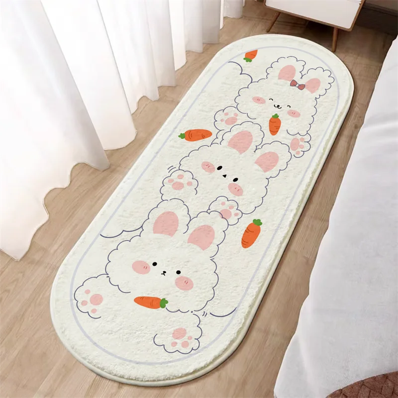 

Детские коробочки для спальни, Длинные полосатые прикроватные коврики, Нескользящие толстые мягкие коврики для гостиной, детские напольны...