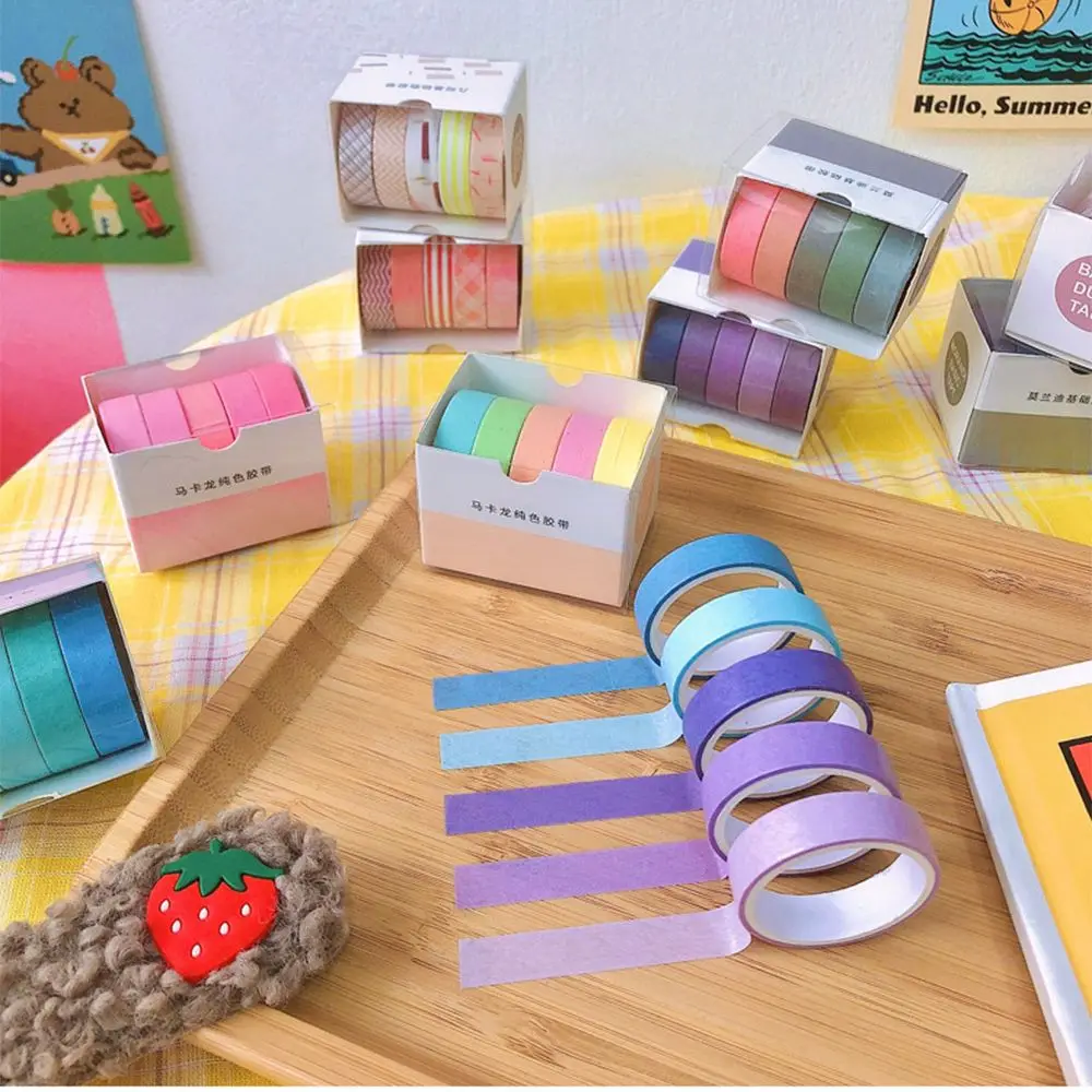 

Tape Box Design DIY Cartoon Hand Account Stickers Decorative Stationery Washi Tape Set Stickers