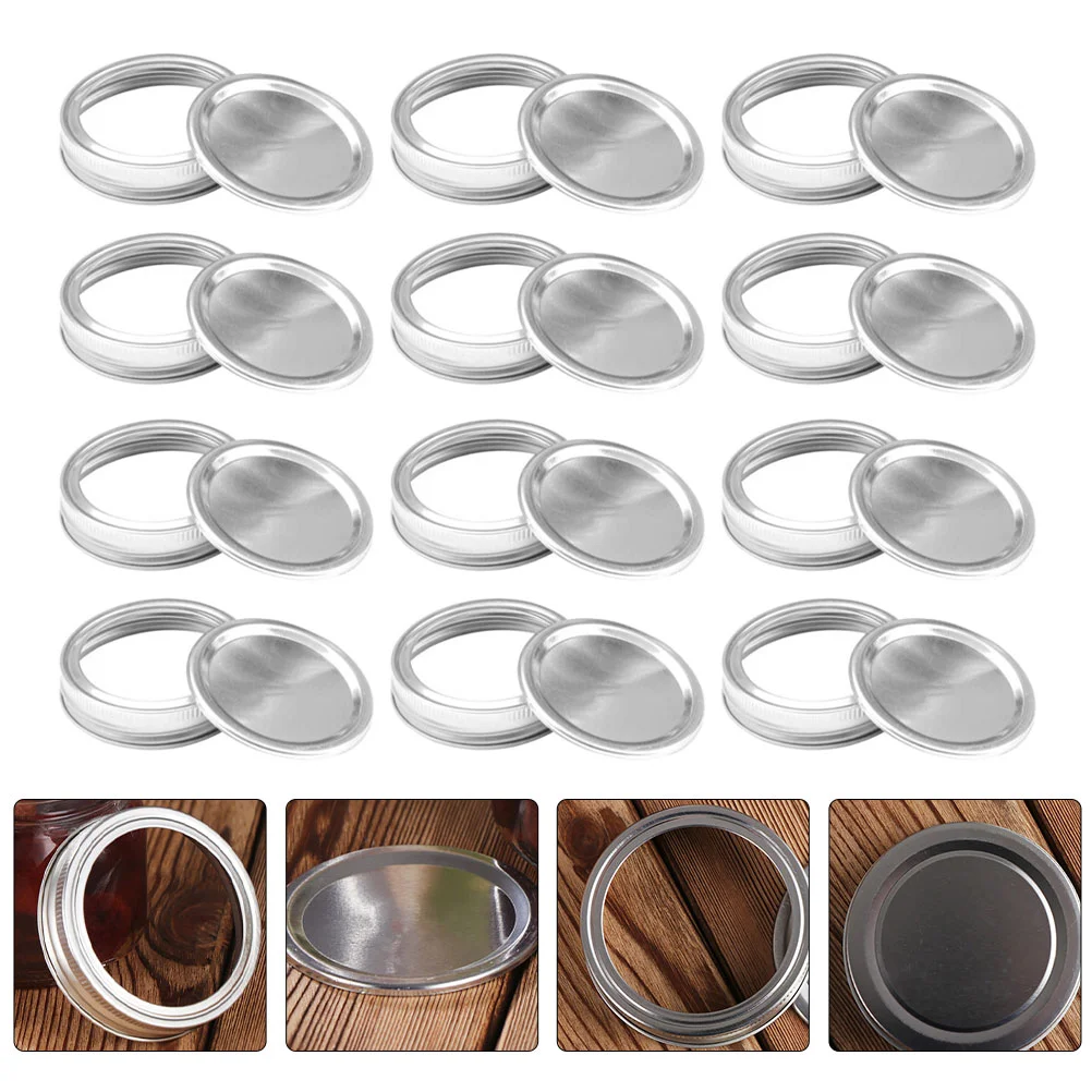 Lids Canning Jar Masonmouth Regular Wide Caps Cover Covers Lid Replacement Glass Tinplate Ringsflats Reusable Kerr Yogurt Coffee