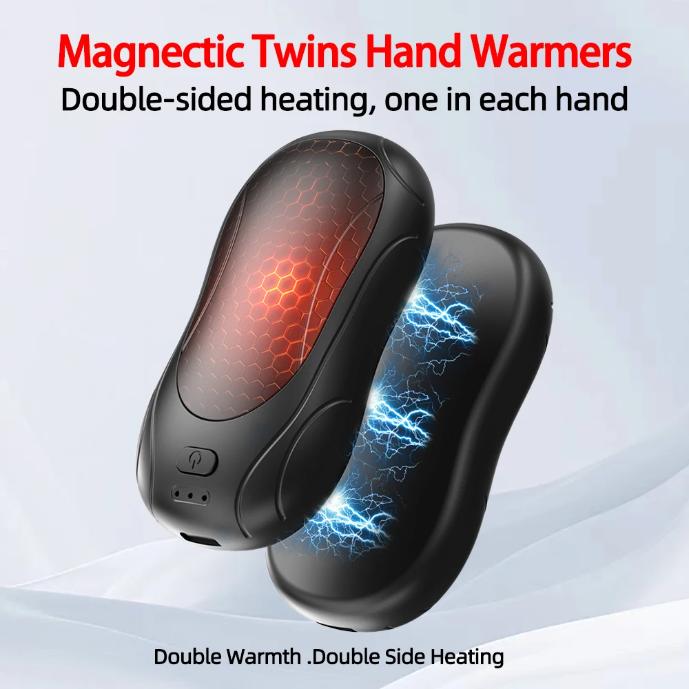 Магнитные Перезаряжаемые Грелки Для Рук 2 В 1 Электрические Карманные 12 Часов 3