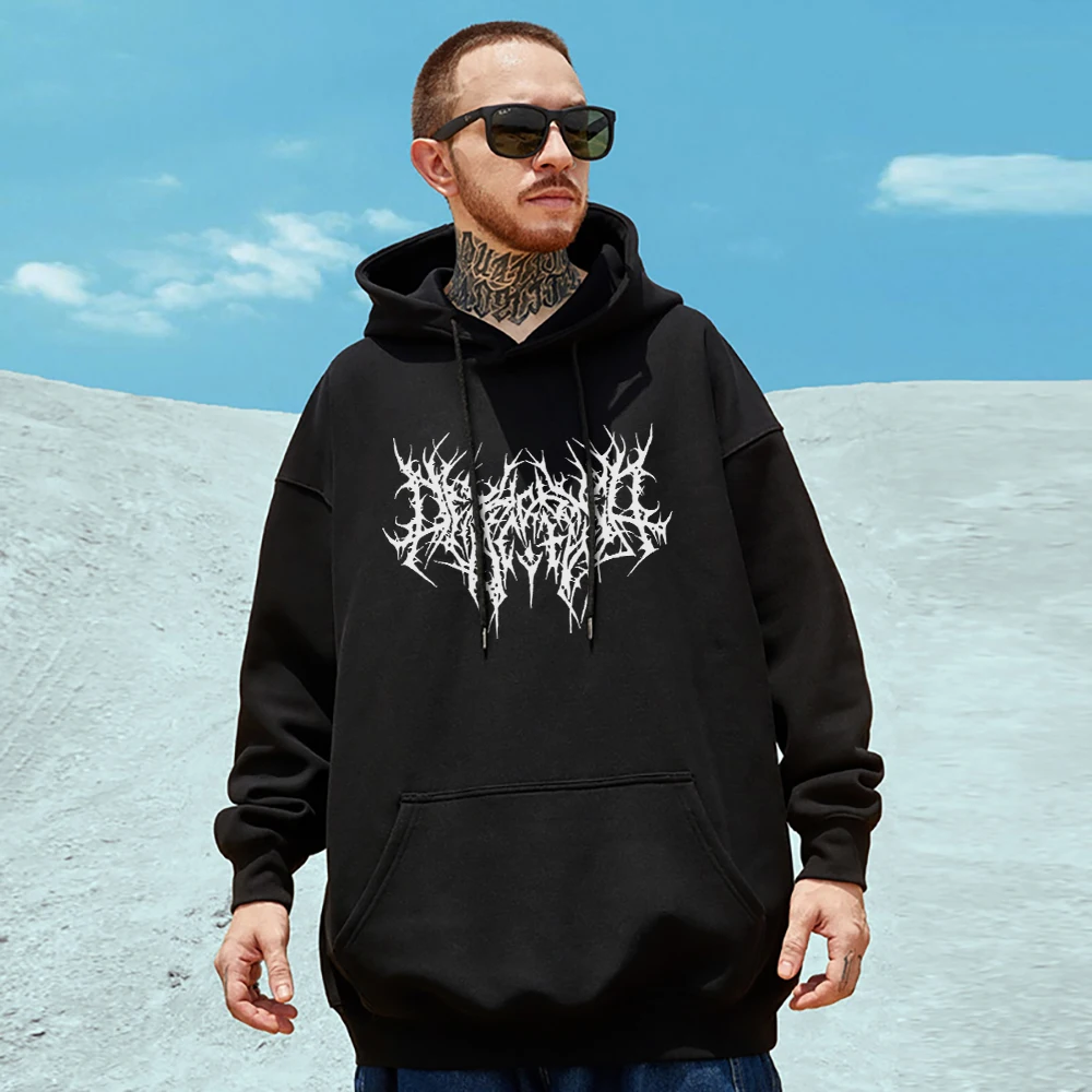 

Дизайнерские парные флисовые толстовки Death Prickles с длинными рукавами, Осенние теплые толстовки, простые хлопковые свитшоты, уличный Мужской пуловер оверсайз