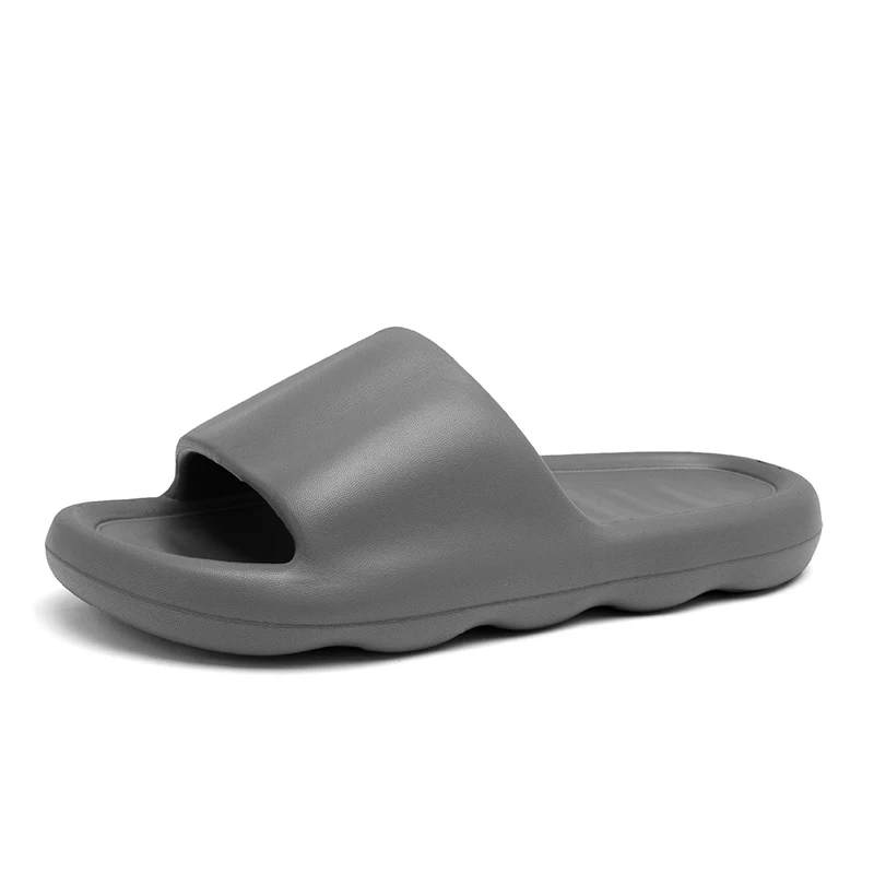 

Fashion Lawn Slippers Men Skid Wave Sole Massage Shoes Rubber PVC Women Shoes Black Yard Slippers