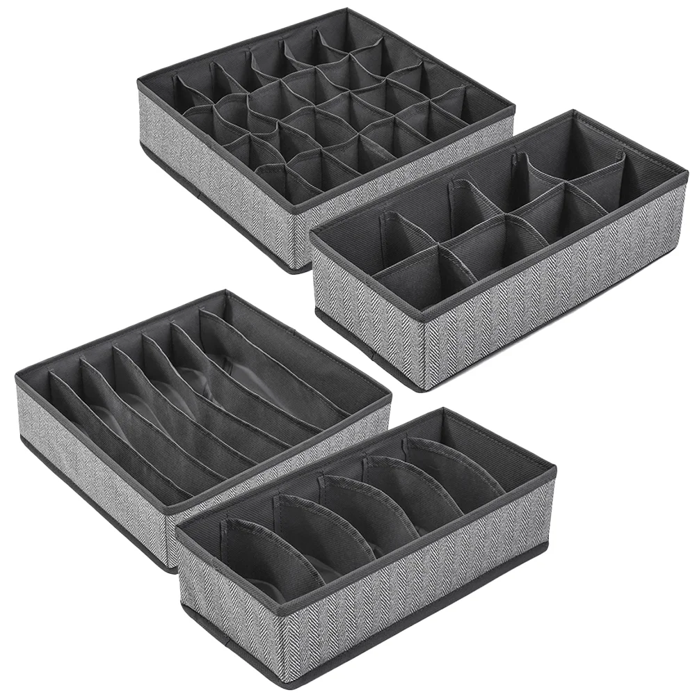 

4 Pcs Divider For Sock Drawer Organizer Case Clothing Grid Household