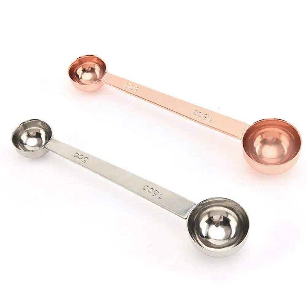 

High Quality Steel Baking Measuring Spoon Double Side Spoon Coffee Durable Measuring Spoons Kitchen Measuring J4Z4