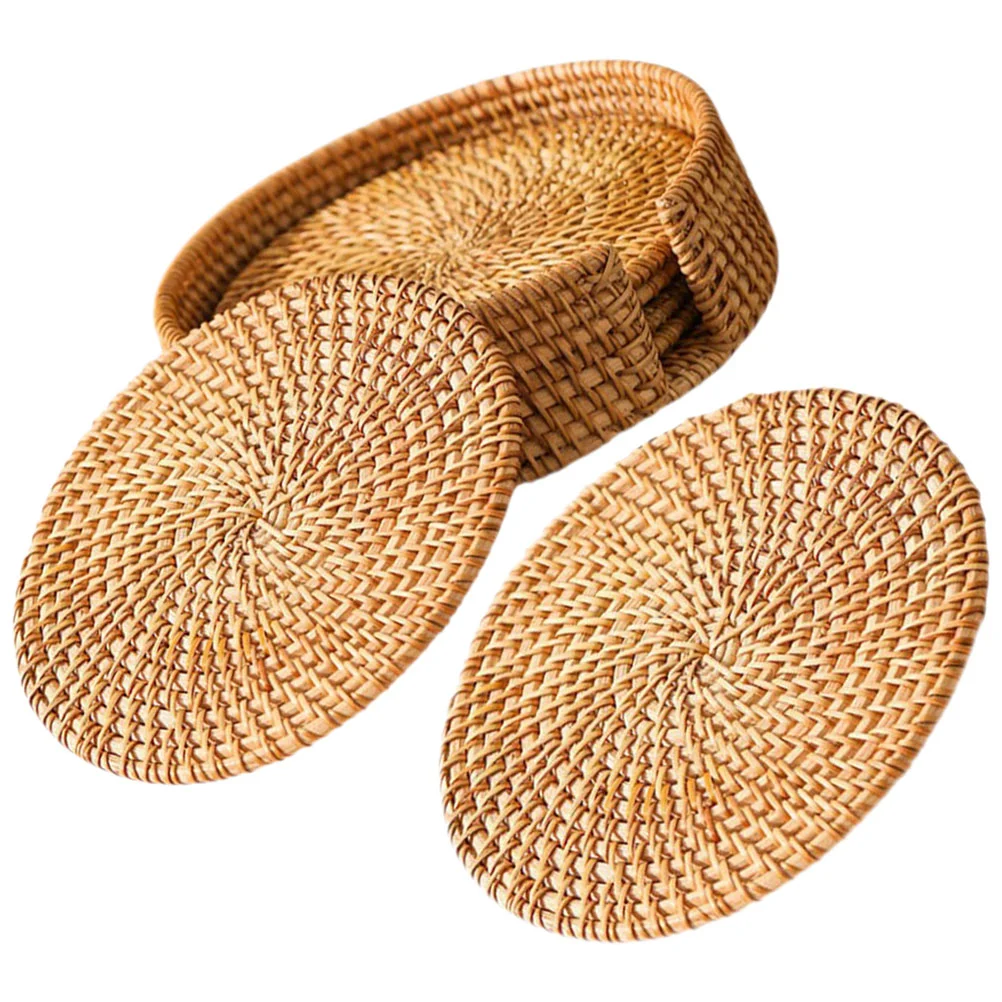 

Coaster Office Desk Drink Outdoor Coasters Garden Tabletop Protection Weave Farmhouse Coffee Aesthetic