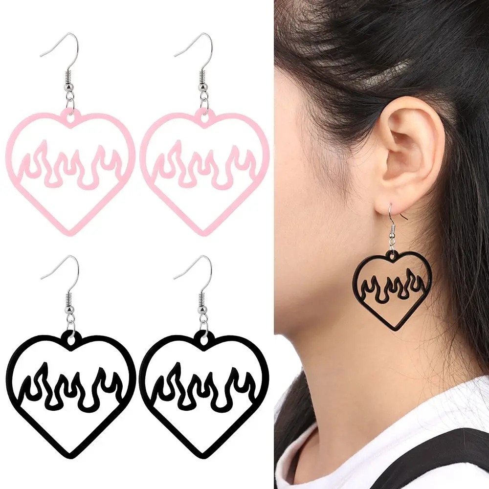 

Gifts Creative Fashion Personality Vintage Hollow Flame Earring Acrylic