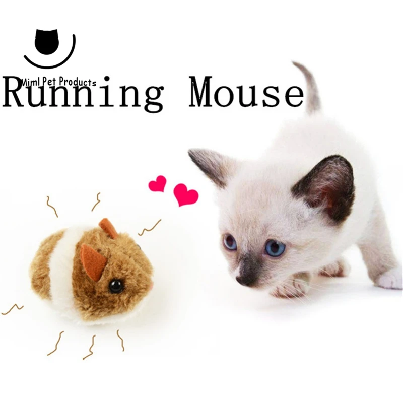 

1pcs Cats Toy Cat Supplies Artificial Mouse Pet Products Pulling Tail Ring Vibrate Run Forward Shock Shake Interactive