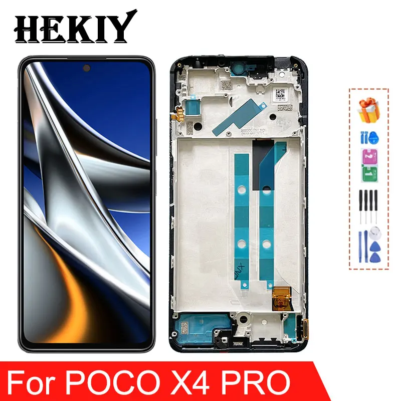 

6.67" Original For Xiaomi POCO X4 Pro 5G LCD Display Touch Screen Digitizer Assembly For Xiaomi Poco X4 Pro 5G Screen with frame