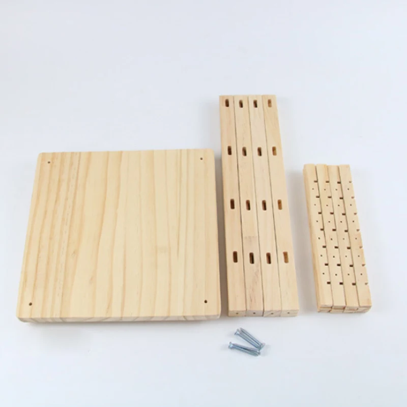 Rotating Wooden Earring Holder Stand For Store Display Necklace Jewelry Organizer Tray Showcase Stand Storage Box