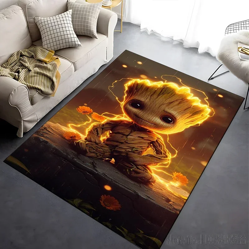 Disney Groot Cartoon 3D Printing Large Rug Carpets 80x120cm Decor for Bathroom Kids Floor Mat Living Children's Bedroom Sofa