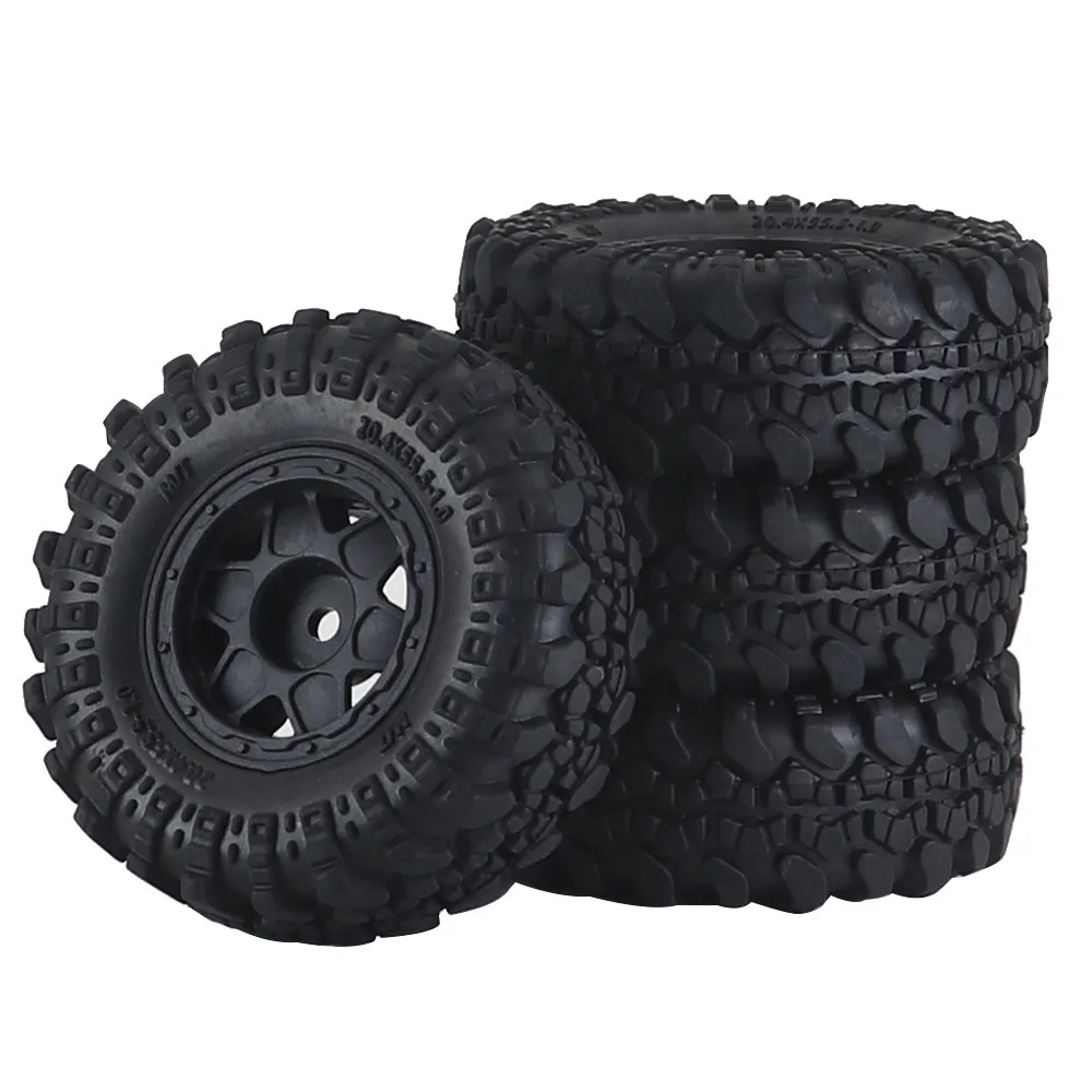 Для 1/24 осевых Scx24 Fmx24 1/18 Trax/as Trx4m шины 4 шт. 1 0 &quotнабор колесных шин пластиковые
