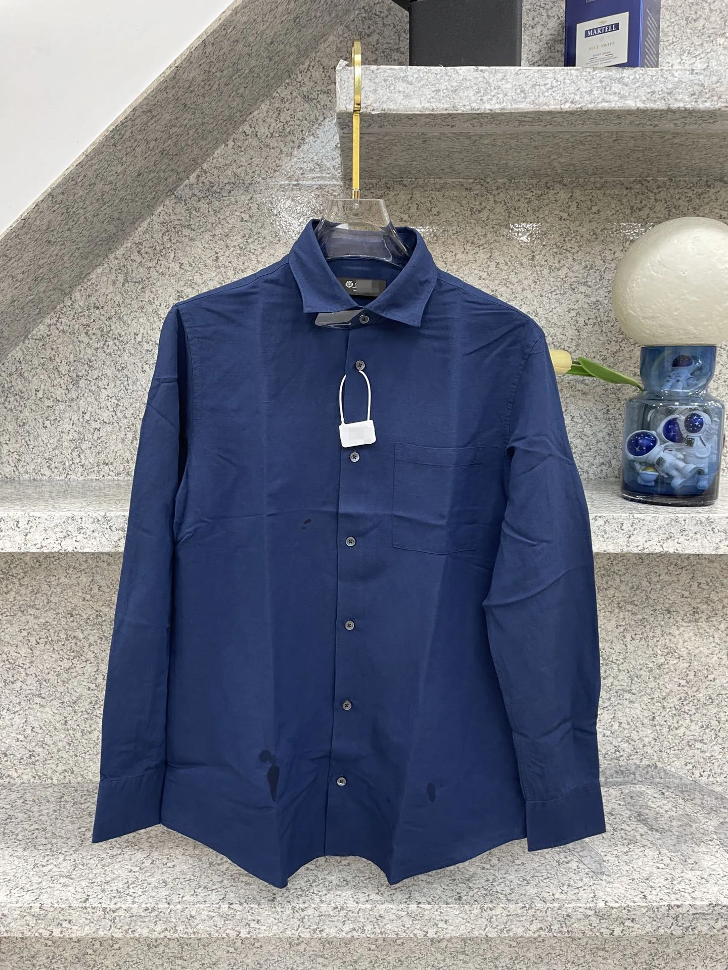 2025 DIKU JING JING2025 Мужская рубашка из чистого льна с длинным рукавом