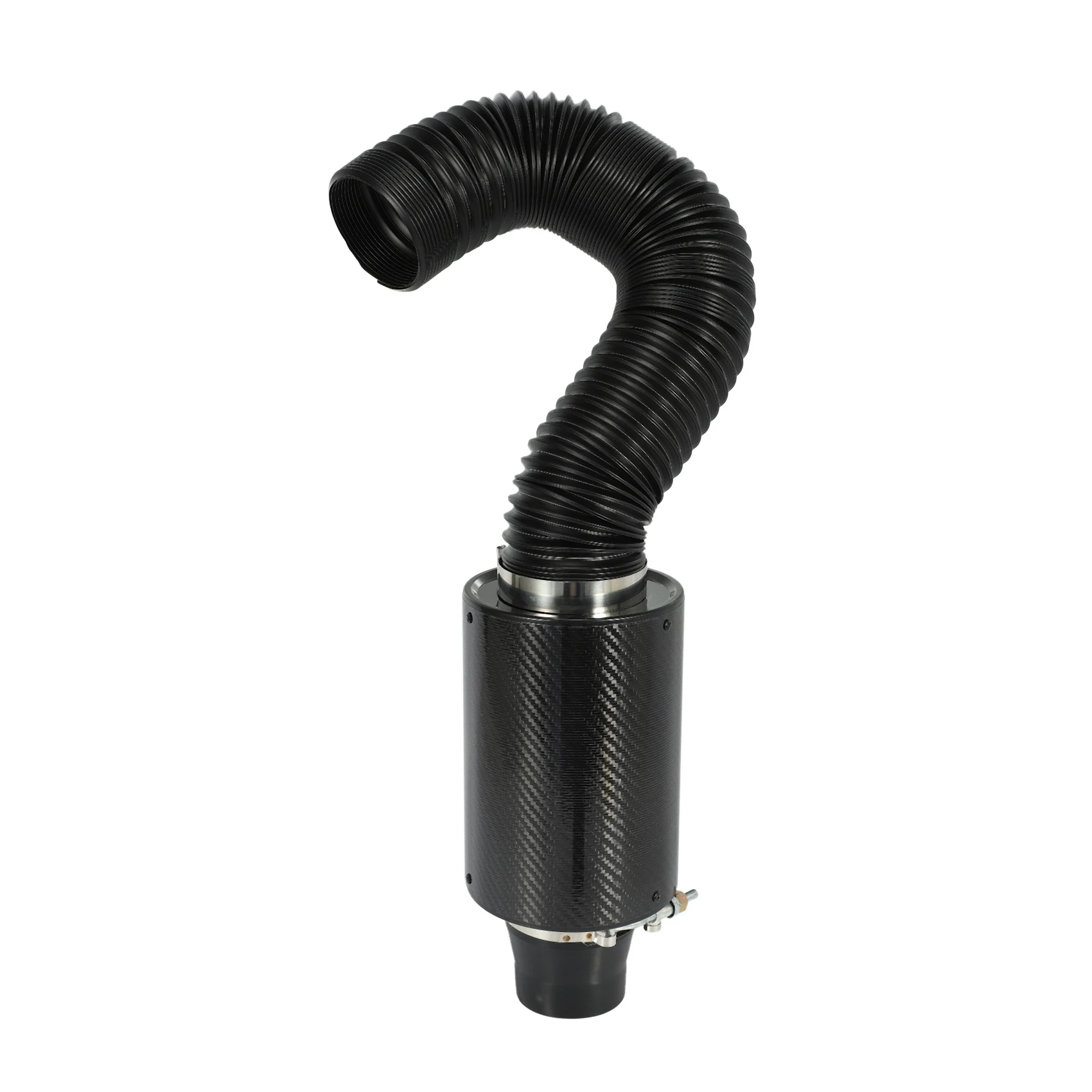 

1 Set Universal Car 3 inch Carbon Fibre Cold Air Filter Feed Enclosed Intake Induction Pipe Hose Kit Universal