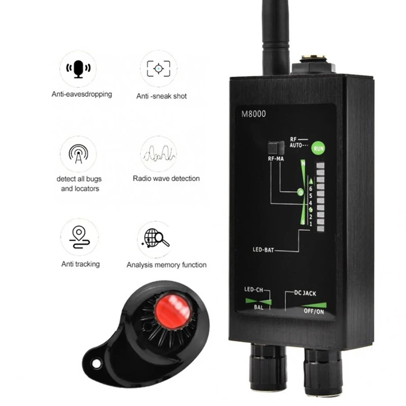 anti spy rf signal detector bug sweeper spy scanner anti tracking strong magnetic detector gps tracker hidden camera finder free global shipping