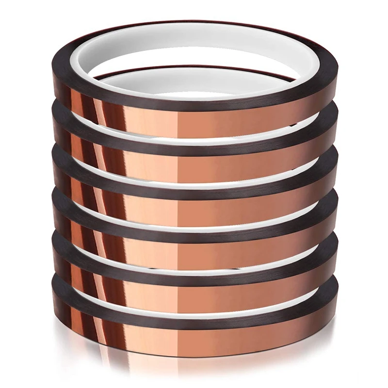 

6 Rolls Temperature Heat Resistant Tape No Residue Heat Transfer Tape For Heat Sublimation Press And Heat Transfer Vinyl