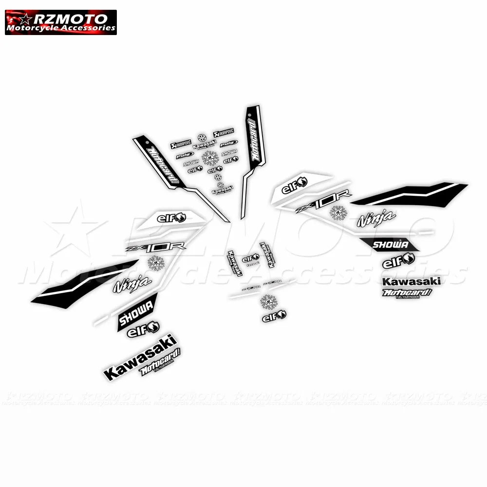 

Мотоциклетные наклейки RZMOTO для кузова, гоночного автомобиля, декоративный бак, логотип двигателя, обтекатель, лобовое стекло, шлем, наклейка для ZX10R, зимний тест