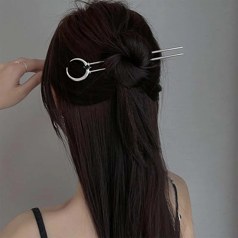 2023 модные U-образные палочки для волос в форме Луны женщин винтажные элегантные