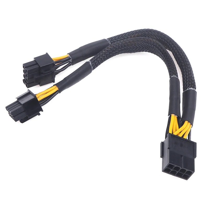 Cable Pcie 8 Pin Female To Dual 2x8 Pin(6+2) Male Pci Express Power Adapter Extension Cable