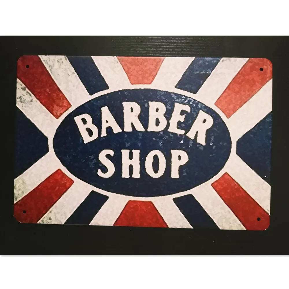 

Vintage Barber Shop Metal Signs Barbershop Poster Wall Art Retro Plaque Haircut and Shave Beard Iron Paintings Art Plates Mural